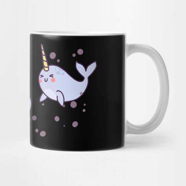 Cute Narwhal Gift Kids And Adults Ocean Life Print by Linco